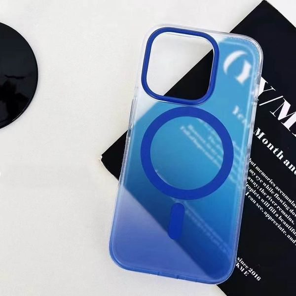 Чехол TPU+PC Phantom with MagSafe для Apple iPhone 14 Pro Max (6.7") Blue 555-02986 фото