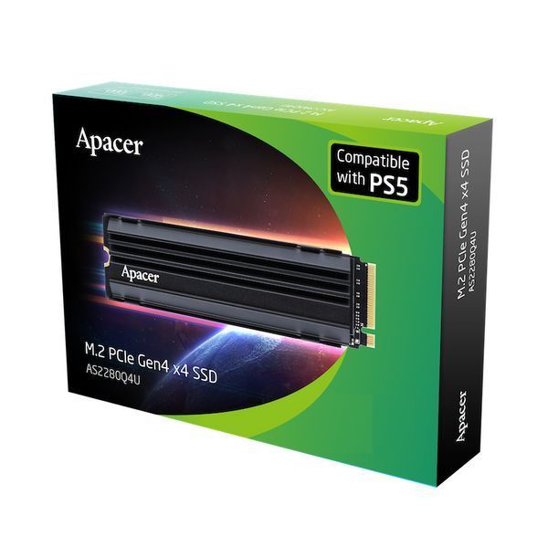 Накопитель SSD M.2 Apacer AS2280Q4U5 (For PS5) 512GB 2280 PCIe 4.0x4 NVMe 3D Nand Read/Write: 7000/3000 MB/sec AP512GAS2280Q4U5-1 фото