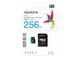 Карта памяти microSDXC (UHS-1) A-DATA Premier 256Gb Class 10 А1 (R-100Mb/s) (adapter SD) AUSDX256GUICL10A1-RA1 фото 2