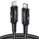 Кабель ACEFAST C4-01 Type-C to iP 3A, 30W, 1.8m, nylon, zinc connectors, Black 6974316281306 фото 1