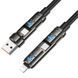 Дата кабель Hoco U143 Joy 4in1 USB to Lightning/Type-C to Type-C 240W (1.2m) Black ILSO-00000081784-1 фото 4