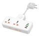 Мережевий подовжувач HOCO AC12A Reise 2-position expansion socket(PD30W/1C3A) (8.5 cm) White 6942007607100 фото 2
