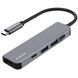 Type-C-Хаб Proove Arc Link 5 in 1 (2*Type-C3.0 + 2*USB3.0 + HDMI) Silver HBAL00010604 фото 1