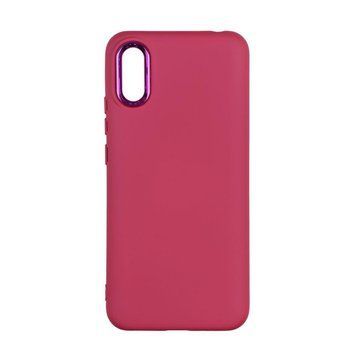Чехол Silicone Cover Metal frame для Xiaomi Redmi 9A Maroon 208-03550 фото