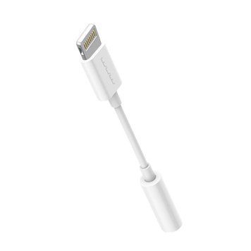 Перехідник WUW X210 Lightning to 3.5 mm AUX Headphones Jack для iPhone Білий 209-00364 фото