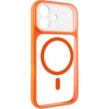 Чохол TPU+PC GETMAN Moon Clear with MagSafe для Apple iPhone 17 (6.3") Orange 656-08414 фото