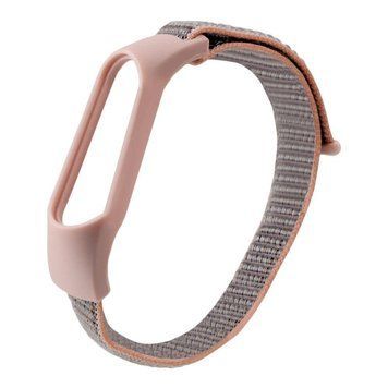 Ремінець для Xiaomi Mi Band 3/4/5/6/7 Nylon Pink/Grey 212-02483 фото