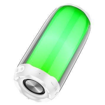 Портативна колонка HOCO HC8 Pulsating colorful luminous wireless speaker, 10W, White 6931474752864 фото