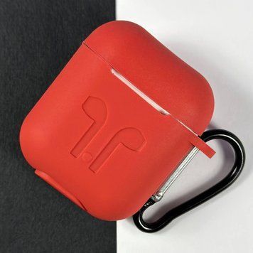 Силіконовий чохол із карабіном для навушників AirPods 2 Burnt Orange 203-00438 фото