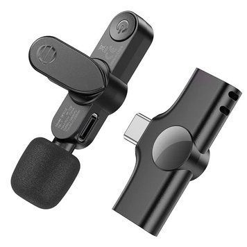 Петличний бездротовий мікрофон Borofone BFK12 Trophy lavalier Type-C Black ILSO-00000074395-1 фото