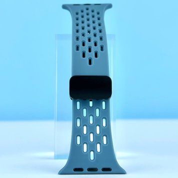Силиконовый ремешок Sport Strap Magnet Buckle для Apple Watch 42/44/45/49mm Steel Blue 212-02831 фото