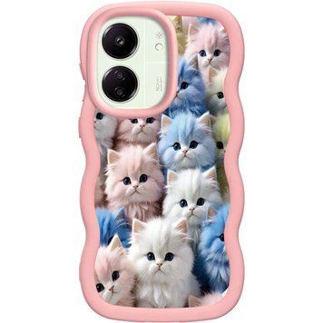 Чохол TPU Cloudy Pictures для Xiaomi Redmi 13C / Poco C65 Kittens 555-01253 фото