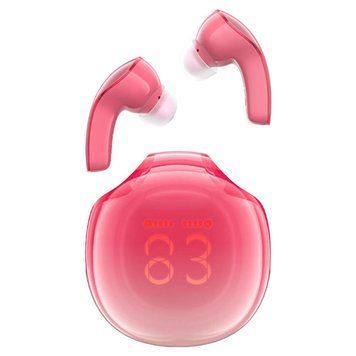 Наушники ACEFAST T9 Crystal (Air) color bluetooth earbuds Pomelo Red 656-00848 фото