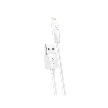 Кабель HOCO X1 USB to iP 2.4A, 1m, PVC, PVC connectors, White 6957531032007 фото