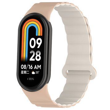 Ремешок Dual-color Magnetic для Xiaomi Mi Band 9/8/10 Beige / White 212-01651 фото