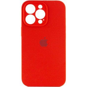 Силиконовый чехол с закрытой камерой для iPhone 14 Pro Red 666-00884 фото