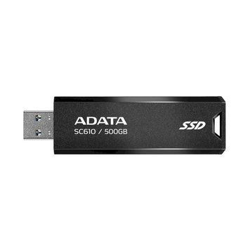 Портативный SSD ADATA SC610 500GB USB 3.2 550/500Mb/s Black SC610-500G-CBK/RD фото