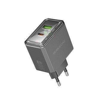 Мережевий зарядний пристрій BOROFONE BAS32A Treasure PD30W+QC3.0 charger(EU) Black 656-01334 фото