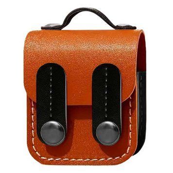 Кожаный футляр Briefcase для наушников AirPods 1/2 Black 203-00389 фото
