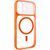 Чохол TPU+PC GETMAN Moon Clear with MagSafe для Apple iPhone 17 (6.3") Orange 656-08414 фото