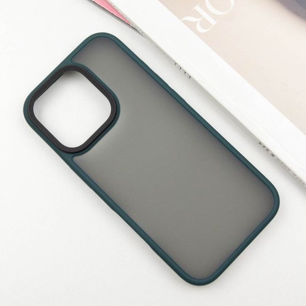 TPU+PC чохол Metal Buttons для Apple iPhone 16 Pro (6.3") Зелений 777-08245 фото
