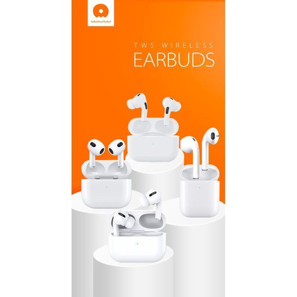 Беспроводные Bluetooth наушники WUW R183 TWS Белые 202-00171 фото