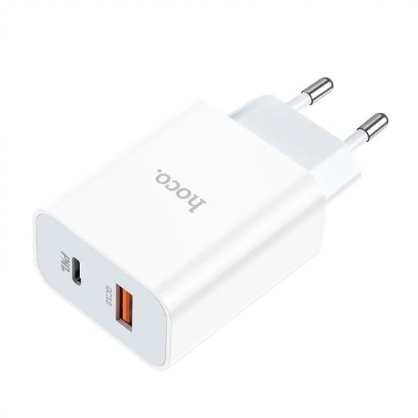 Мережевий зарядний пристрій HOCO C97A PD20W+QC3.0 charger White 6931474766076 фото
