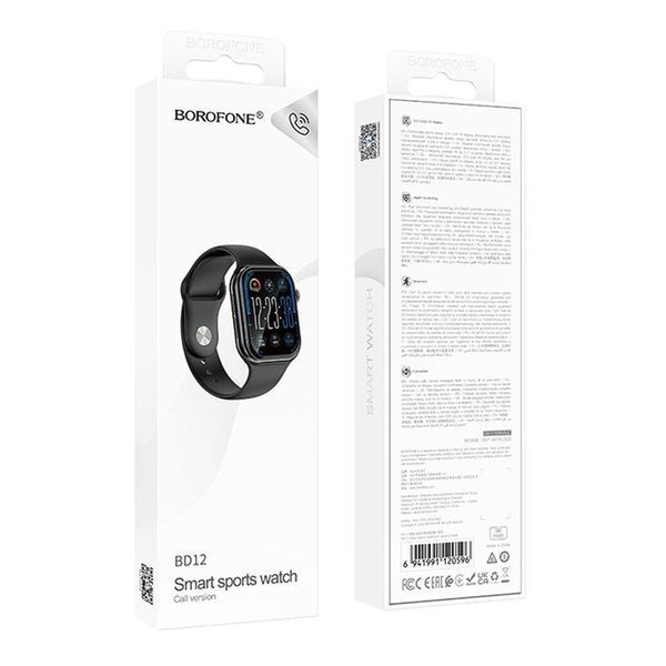 Смарт Часы Borofone BD12 Smart sports watch (call version) Черный 656-03427 фото