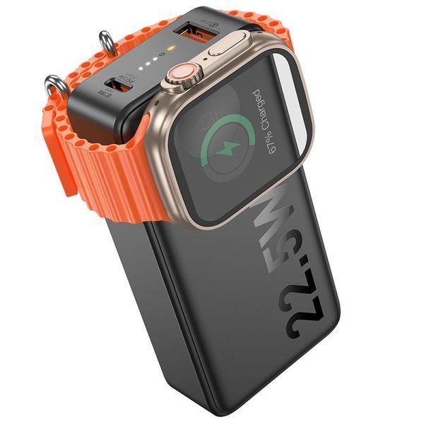 Power Bank Hoco Q27B Jewel 22.5W+PD20W with watch charger 10000mAh Чорний 656-01472 фото