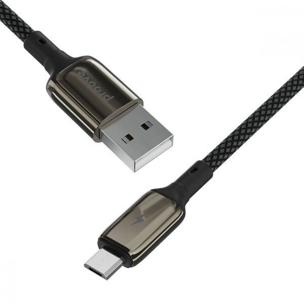 Кабель Proove Dense Metal USB to Micro USB 2.4A (1m) black 656-02562 фото