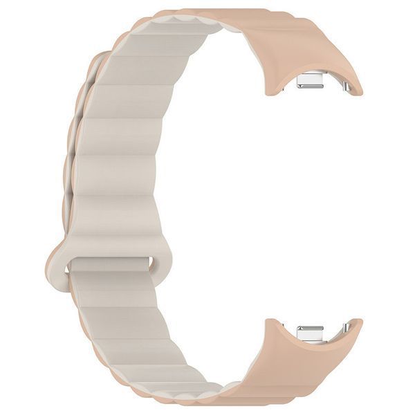 Ремінець Dual-color Magnetic для Xiaomi Mi Band 9/8/10 Beige / White 212-01651 фото