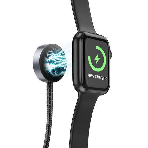 Бездротовий зарядний пристрій HOCO CW54 2-in-1 charging cable iP+iWatch Black 656-01271 фото
