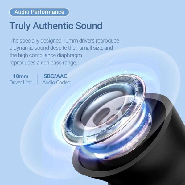 Наушники Vention True Wireless Bluetooth Earbuds Tiny T12 Black (NBLB0) 656-00976 фото