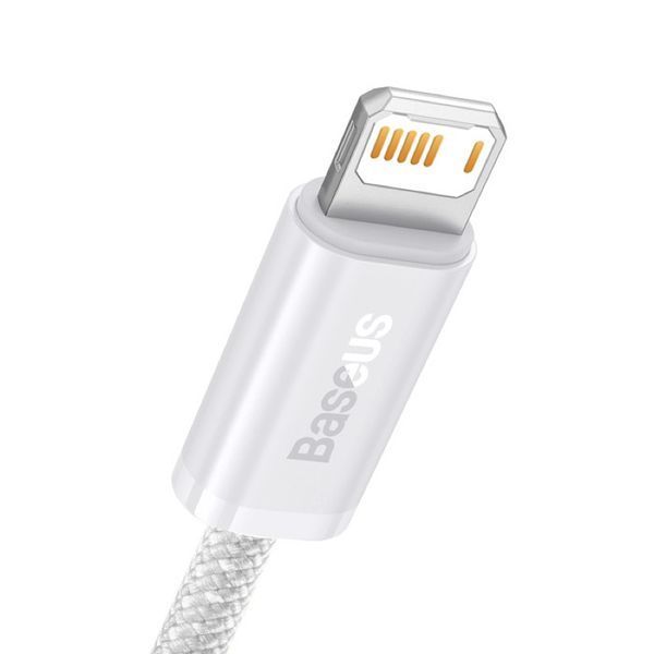 Кабель Baseus Dynamic Series Fast Charging Data Cable USB to iP 2.4A 2m White CALD000502 фото