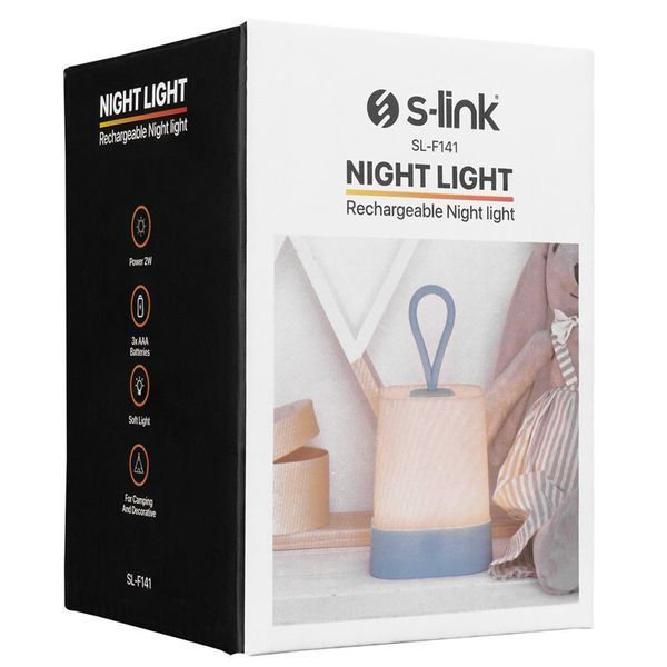 Ліхтар акумуляторний S-link SL-F141 1W Led 1200mAh Rechargeable Touch On/Off Голубой 656-03678 фото