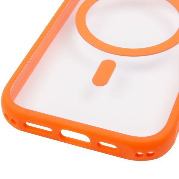Чехол TPU+PC GETMAN Moon Clear with MagSafe для Apple iPhone 17 (6.3") Orange 656-08414 фото