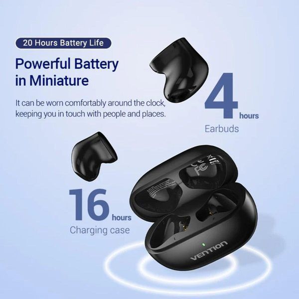 Наушники Vention True Wireless Bluetooth Earbuds Tiny T12 Black (NBLB0) 656-00976 фото