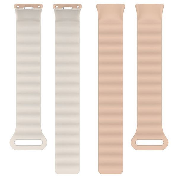 Ремінець Dual-color Magnetic для Xiaomi Mi Band 9/8/10 Beige / White 212-01651 фото