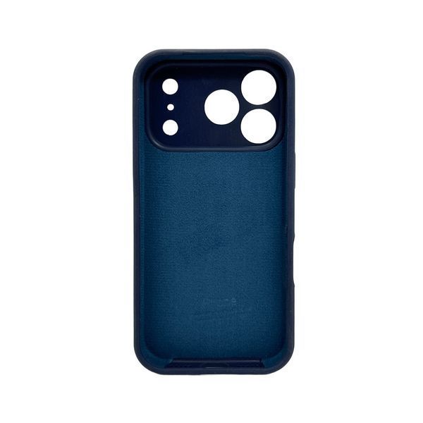 Силіконовий чохол з закритою камерою для iPhone 17 Pro Dark Blue 666-04237 фото