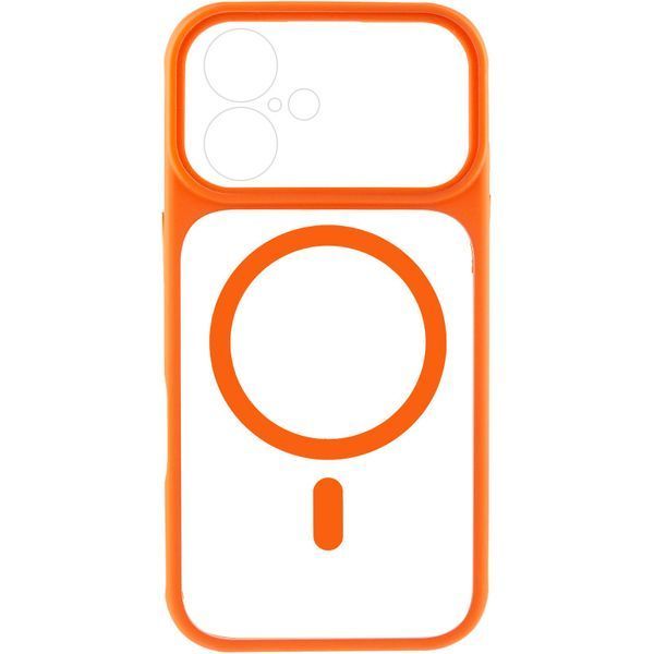 Чехол TPU+PC GETMAN Moon Clear with MagSafe для Apple iPhone 17 (6.3") Orange 656-08414 фото