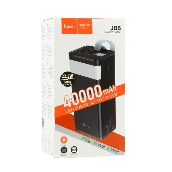 Power Bank Hoco J86 Powermaster 22.5W fully compatible 40000 mAh Чорний 656-01453 фото