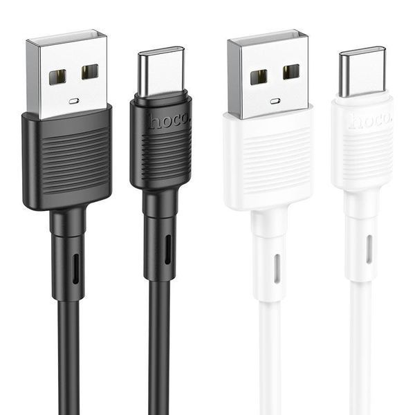 Кабель HOCO X83 USB to Type-C 3A, 1m, PVC, PVC connectors, Black 6931474770905 фото