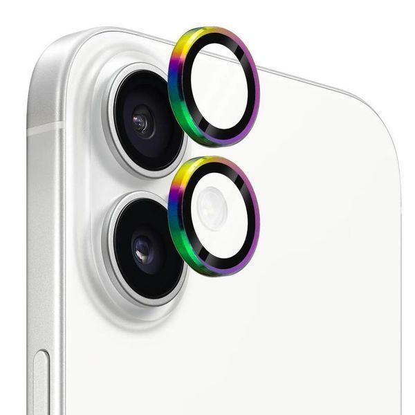 Защитное стекло Metal Classic на камеру для Apple iPhone 17 (6.3") Rainbow 204-00460 фото