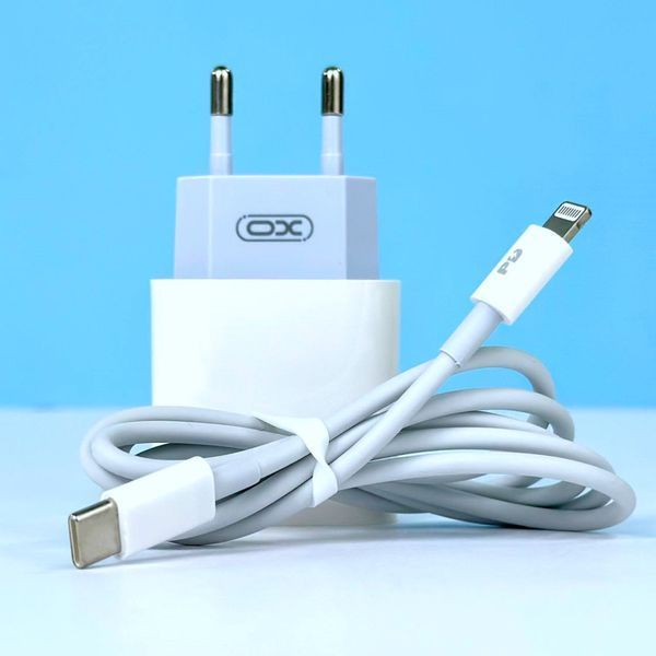 Комплект швидкого заряджання XO L129 PD20W для iPhone Білий 209-00205 фото
