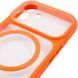 Чехол TPU+PC GETMAN Moon Clear with MagSafe для Apple iPhone 17 (6.3") Orange 656-08414 фото 4