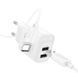 Сетевое зарядное устройство с кабелем HOCO C141A Smart dual-port charger set(Type-C) White 6942007627917 фото 3