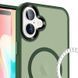 Чехол TPU+PC Metal Buttons with MagSafe Colorful для Apple iPhone 16 Plus (6.7") Dark Green 555-03037 фото 2