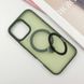 Чехол TPU+PC Metal Buttons with MagSafe Colorful HQ Ring для iPhone 16 Pro (6.3") Green 555-00619 фото 3