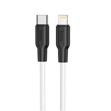 Кабель HOCO X21 Plus Type-C to iP 3A, 20W, 1m, black and white 6931474742162 фото