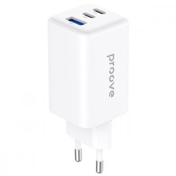 СЗУ Proove Pocket GaN 65W (2Type-C + USB) White WCPG65121202 фото